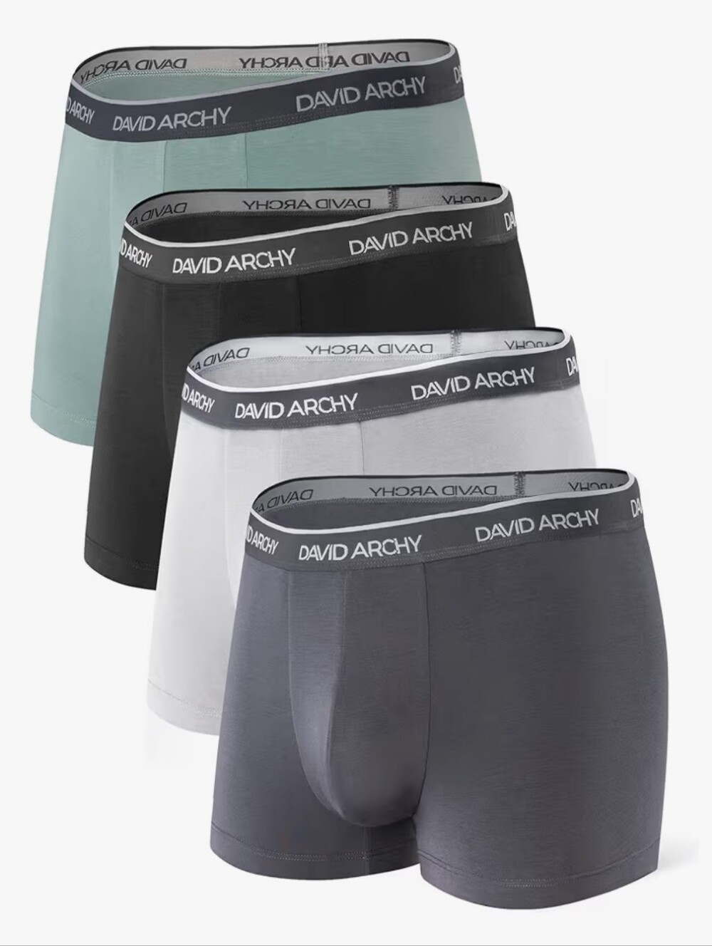 NWT DAVID ARCHY Mens Trunks Underwear Soft Breathable Bamboo L89